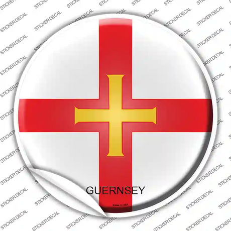 Guernsey Country Novelty Circle Sticker Decal
