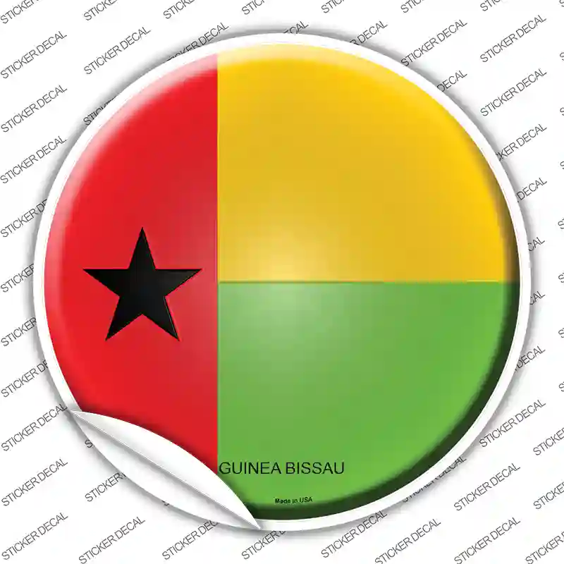Guinea Bissau Country Novelty Circle Sticker Decal