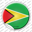Guyana Country Novelty Circle Sticker Decal