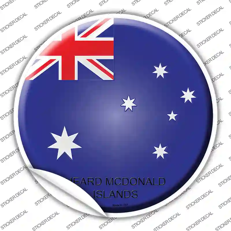 Heard McDonald Islands Country Novelty Circle Sticker Decal