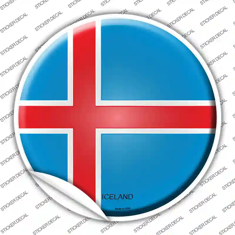 Iceland Country Novelty Circle Sticker Decal