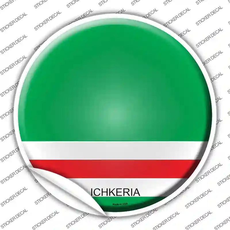 Ichkeria Country Novelty Circle Sticker Decal
