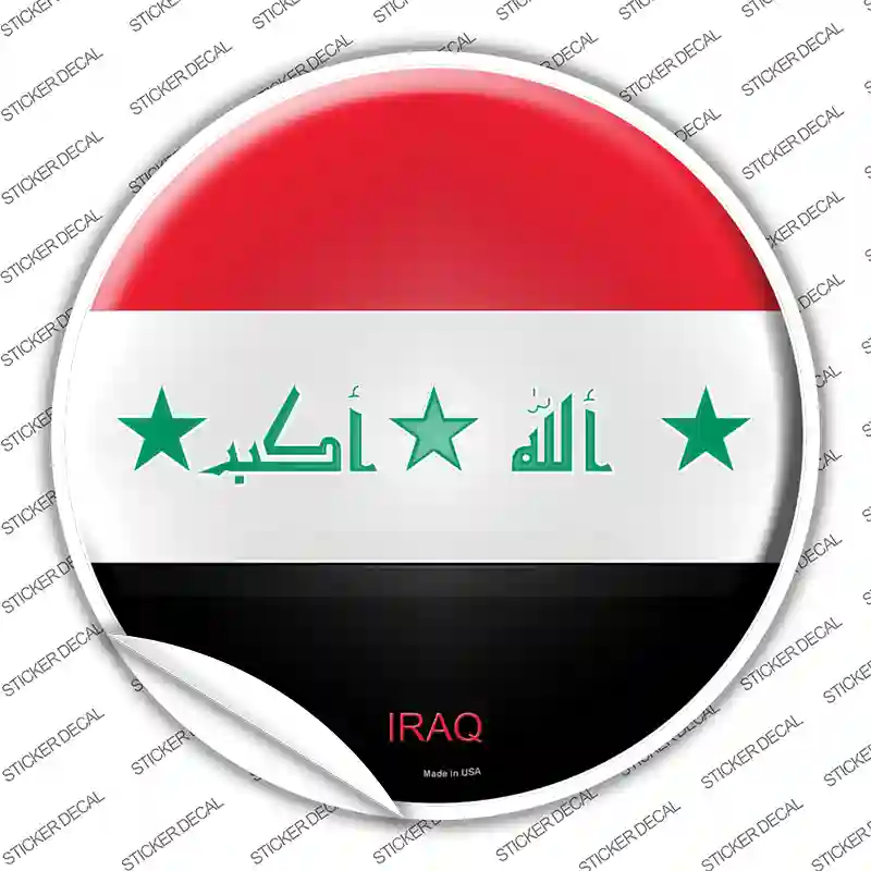 Iraq Country Novelty Circle Sticker Decal