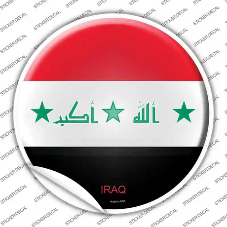 Iraq Country Novelty Circle Sticker Decal