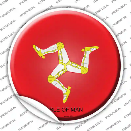 Isle Of Man Country Novelty Circle Sticker Decal