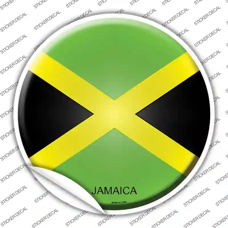 Jamaica Country Novelty Circle Sticker Decal