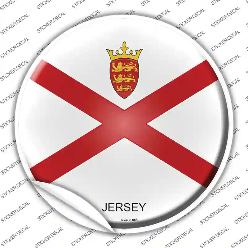 Jersey Country Novelty Circle Sticker Decal