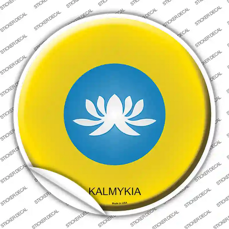 Kalmykia Country Novelty Circle Sticker Decal