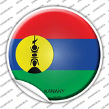 Kanaky Country Novelty Circle Sticker Decal