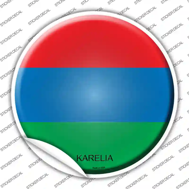 Karelia Country Novelty Circle Sticker Decal