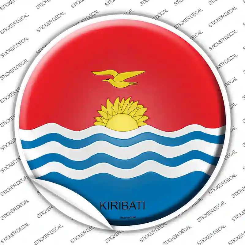 Kiribati Country Novelty Circle Sticker Decal