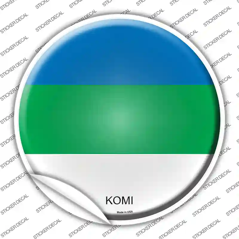 Komi Country Novelty Circle Sticker Decal