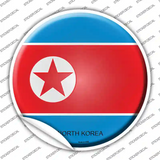 North Korea Country Novelty Circle Sticker Decal