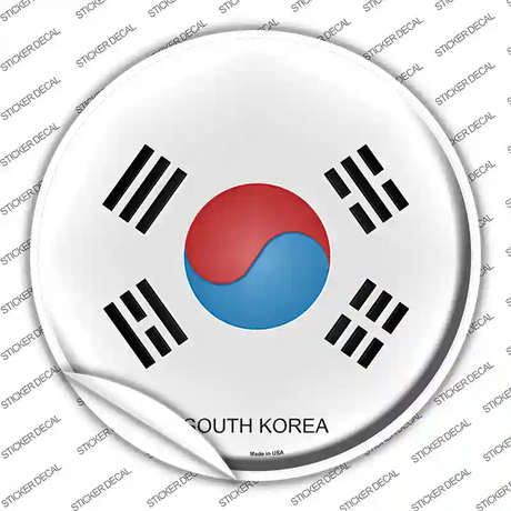 South Korea Country Novelty Circle Sticker Decal