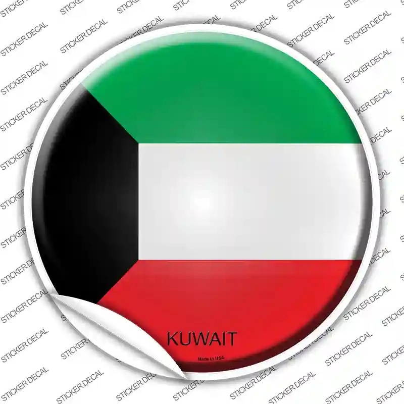 Kuwait Country Novelty Circle Sticker Decal
