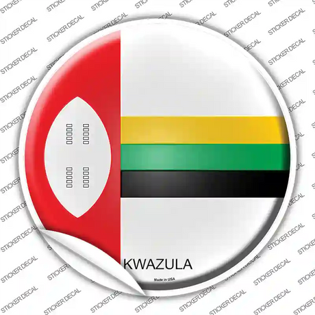 Kwazula Country Novelty Circle Sticker Decal