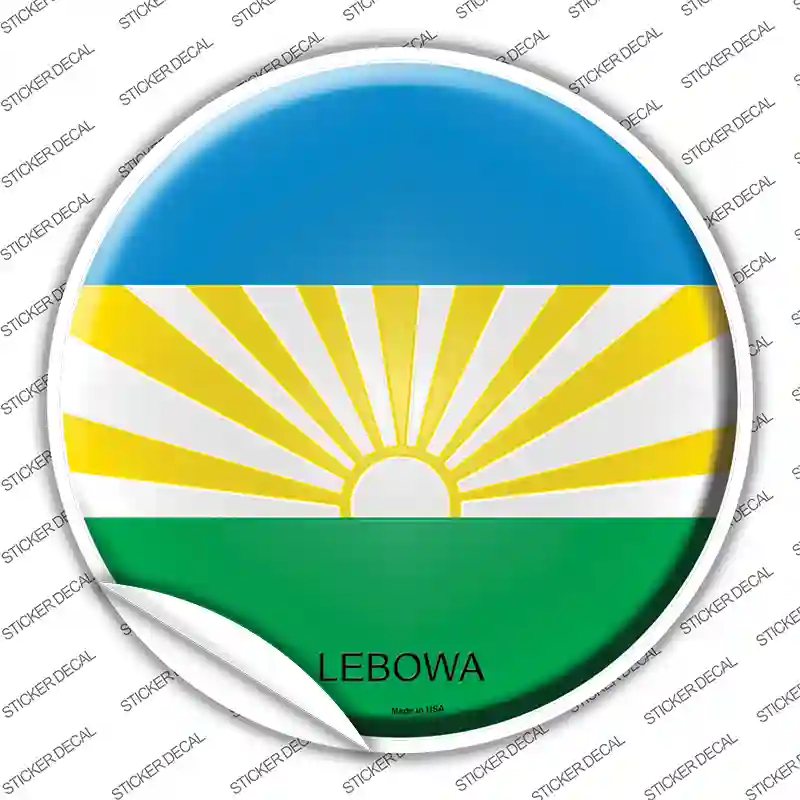 Lebowa Country Novelty Circle Sticker Decal