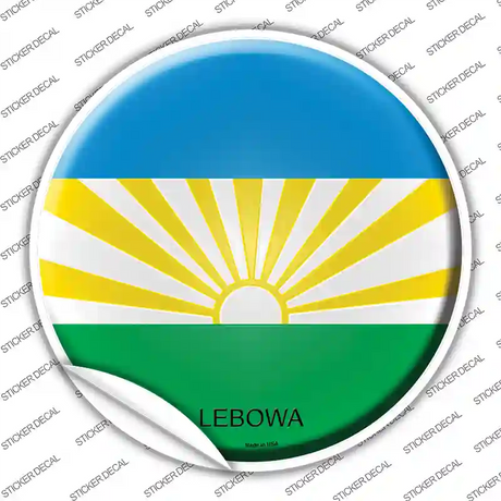 Lebowa Country Novelty Circle Sticker Decal
