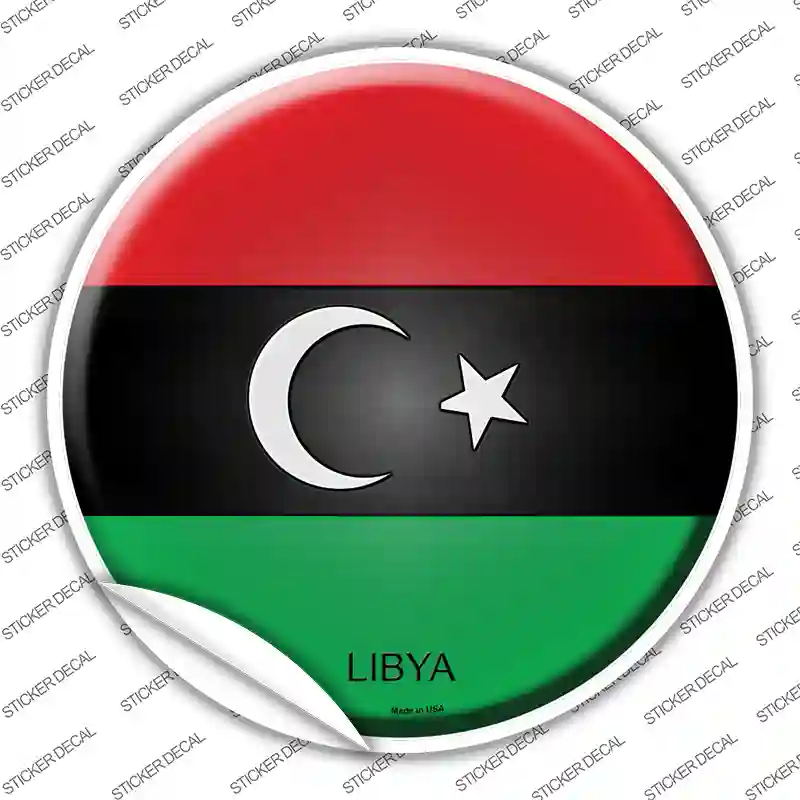 Libya Country Novelty Circle Sticker Decal
