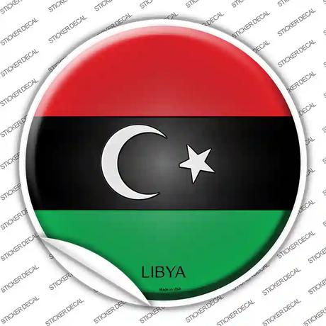 Libya Country Novelty Circle Sticker Decal