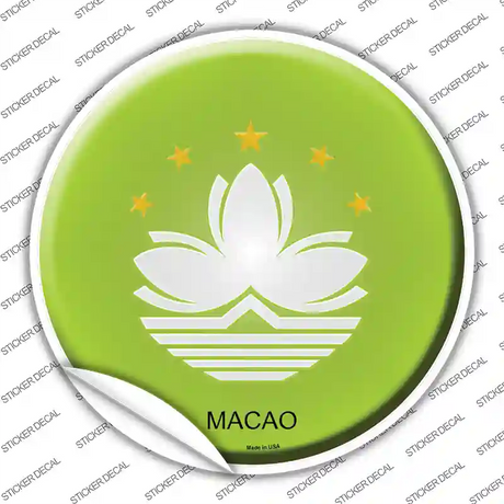 Macao Country Novelty Circle Sticker Decal