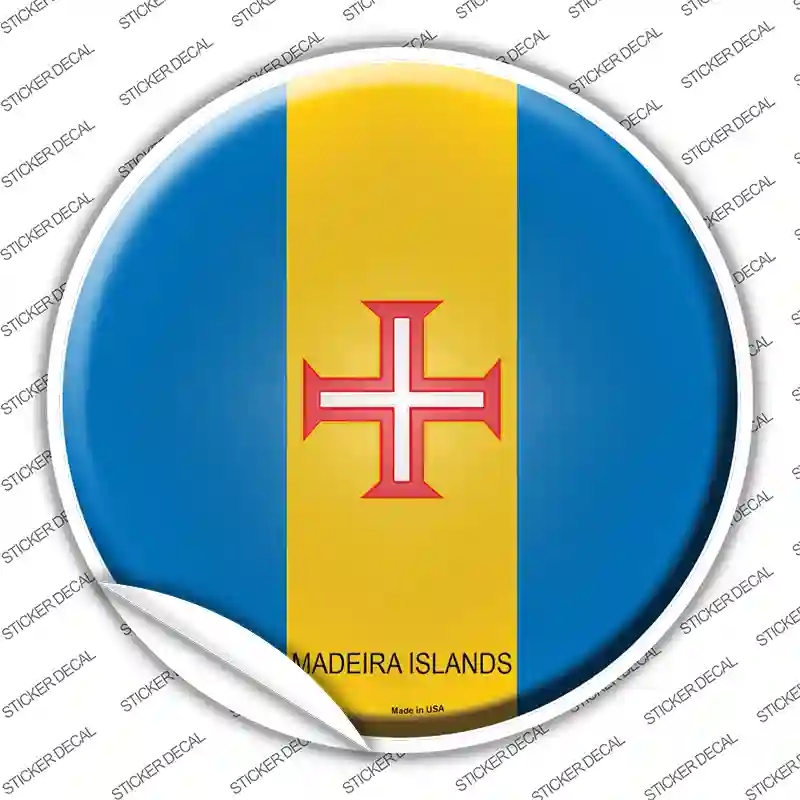 Madeira Islands Country Novelty Circle Sticker Decal