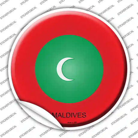 Maldives Country Novelty Circle Sticker Decal