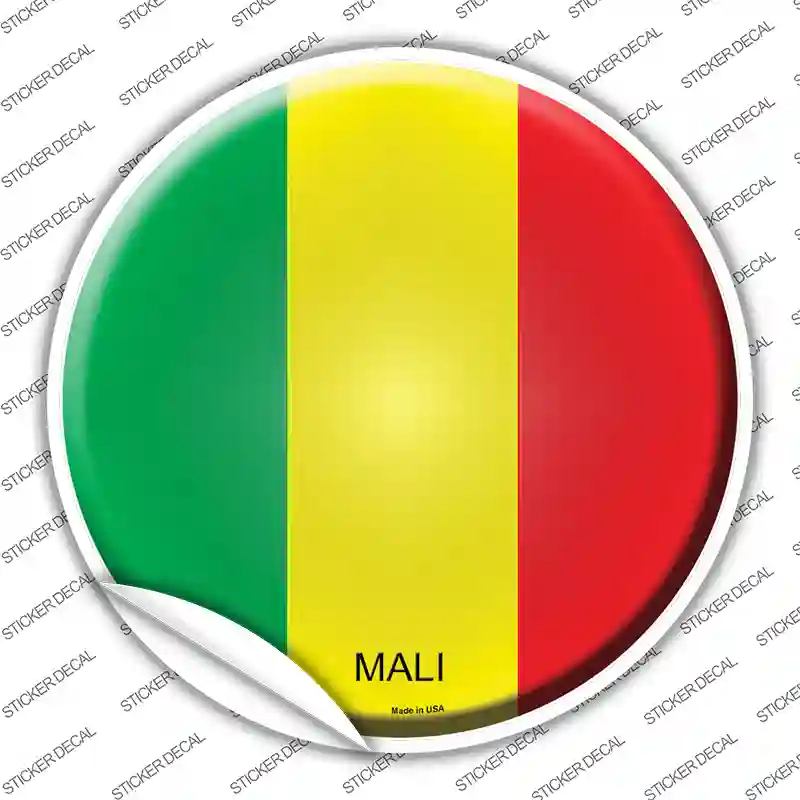 Mali Country Novelty Circle Sticker Decal