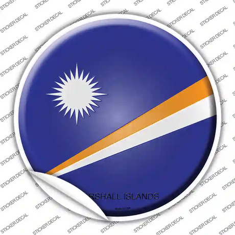 Marshall Islands Country Novelty Circle Sticker Decal