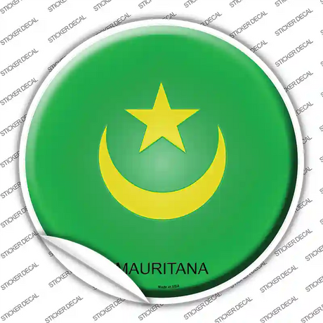 Mauritana Country Novelty Circle Sticker Decal