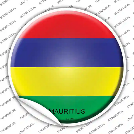 Mauritius Country Novelty Circle Sticker Decal