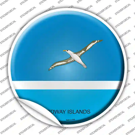 Midway Islands Country Novelty Circle Sticker Decal