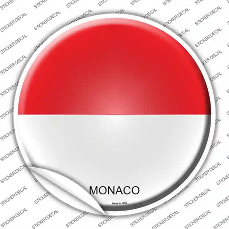 Monaco Country Novelty Circle Sticker Decal