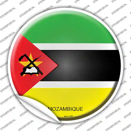 Mozambique Country Novelty Circle Sticker Decal