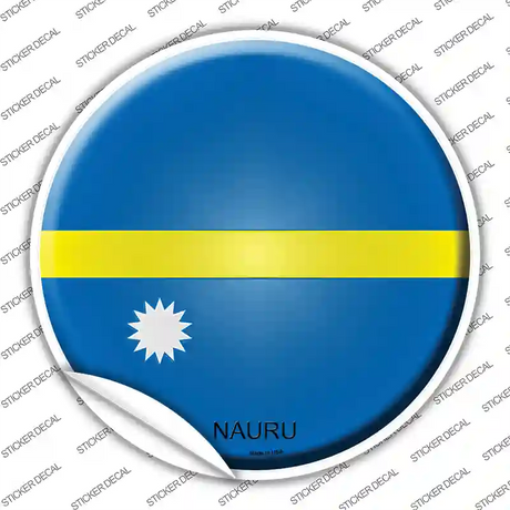 Nauru Country Novelty Circle Sticker Decal