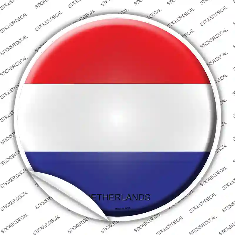 Netherlands Country Novelty Circle Sticker Decal