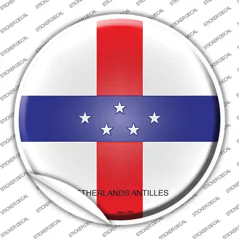 Netherlands Artilles Country Novelty Circle Sticker Decal