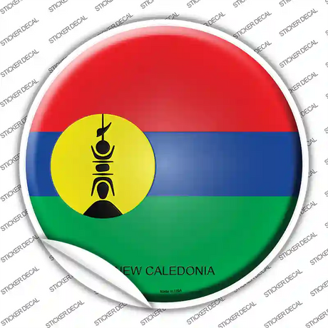 New Caledonia Country Novelty Circle Sticker Decal