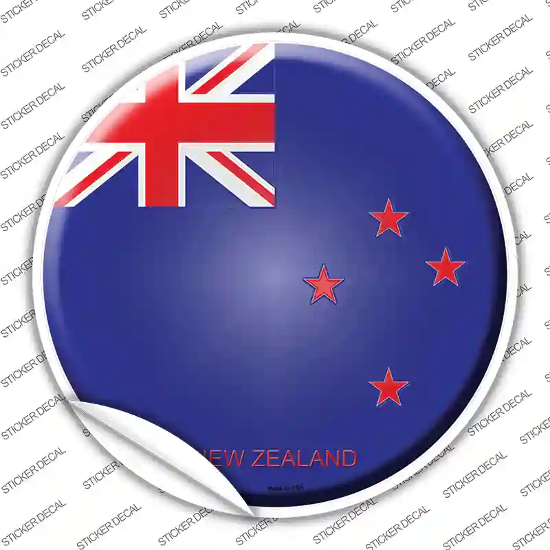 New Zealand Country Novelty Circle Sticker Decal