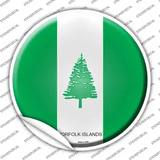 Norfolk Islands Novelty Circle Sticker Decal