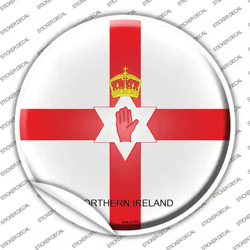 Northern Ireland Country Novelty Circle Sticker Decal