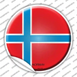 Norway Country Novelty Circle Sticker Decal