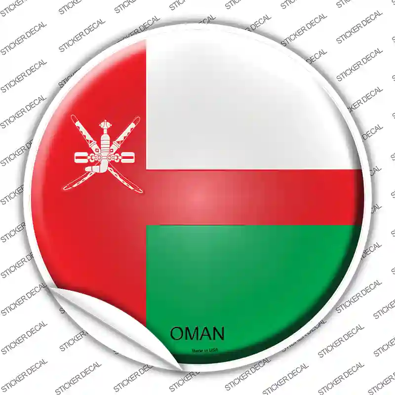 Oman Country Novelty Circle Sticker Decal
