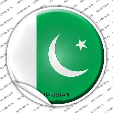Pakistan Country Novelty Circle Sticker Decal