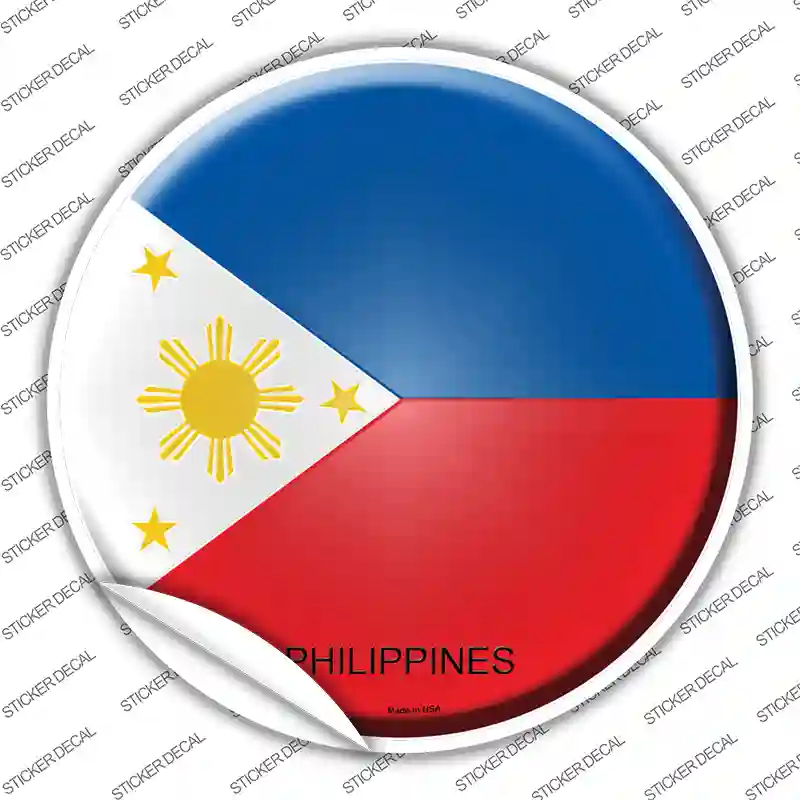 Philippines Country Novelty Circle Sticker Decal