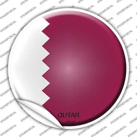 Qatar Country Novelty Circle Sticker Decal