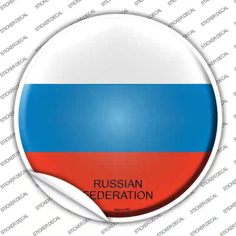 Russian Federation Country Novelty Circle Sticker Decal