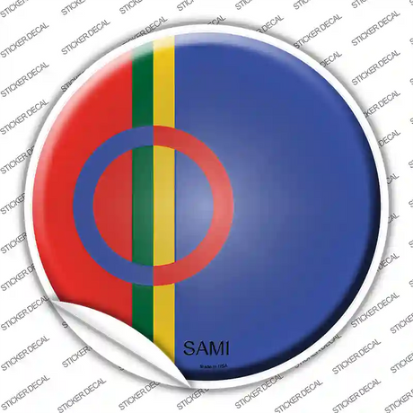 Sami Country Novelty Circle Sticker Decal