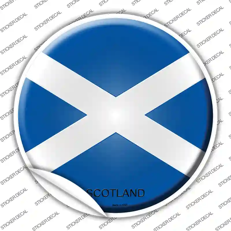 Scotland Country Novelty Circle Sticker Decal