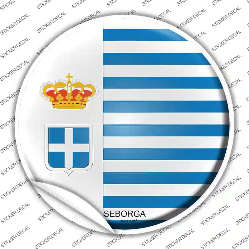 Seborga Country Novelty Circle Sticker Decal